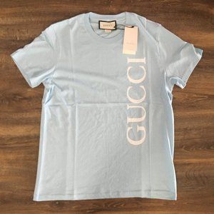 Gucci Pale Blue Men T-shirt Size XX Large